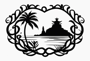 TWO LOVERS POINT SILOUETTE, GUAM tattoo idea