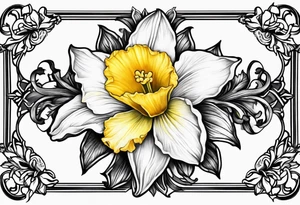 daffodil design tattoo idea