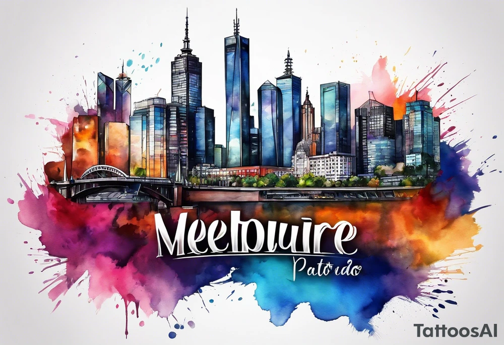 Melbourne Skyline tattoo idea