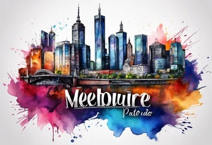 Melbourne Skyline tattoo idea