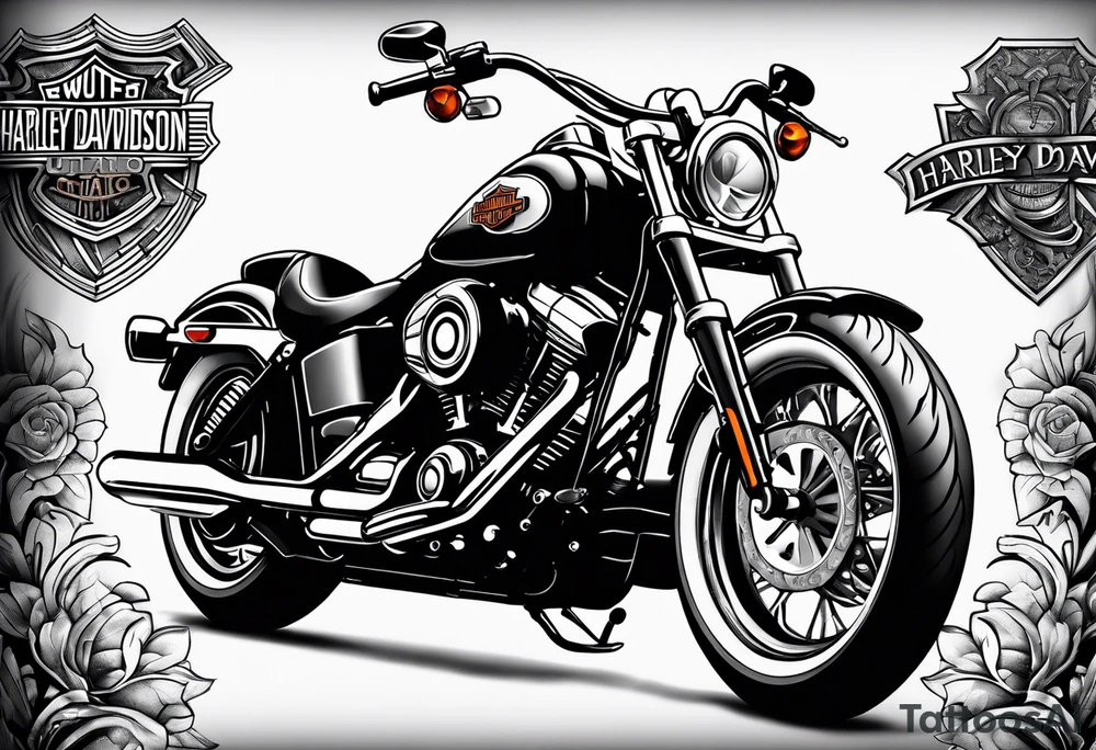 harley davidson tattoo idea