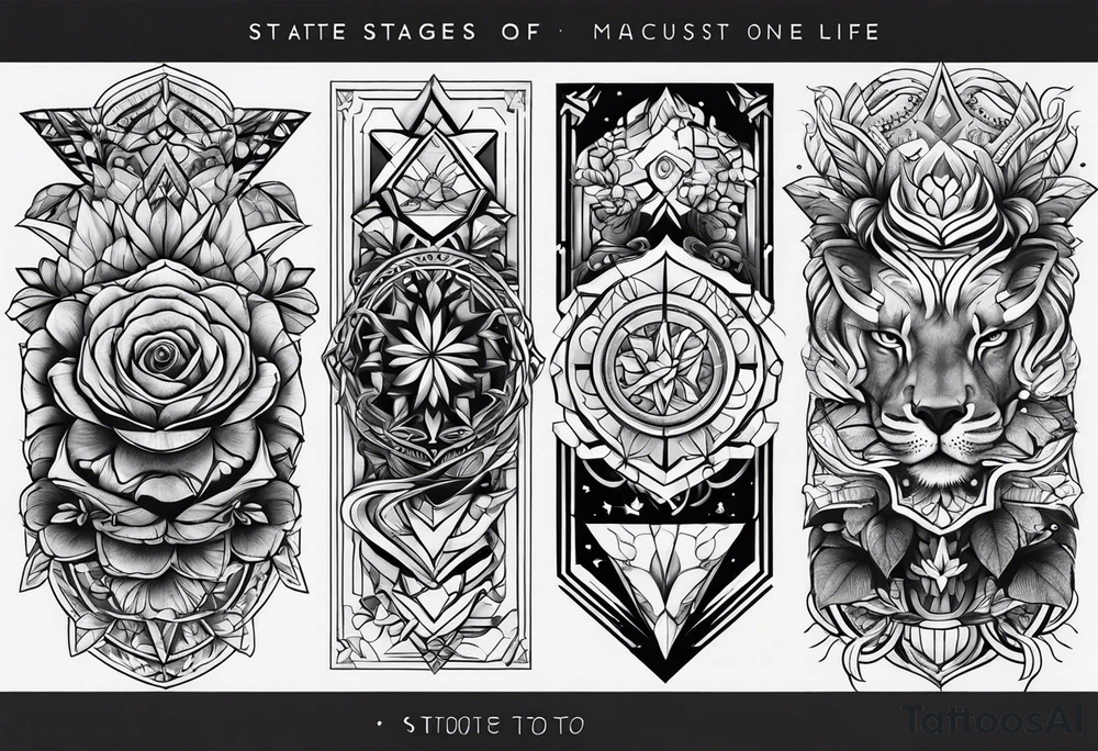 Create tattoo about  stages 
of my life tattoo idea