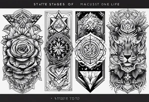 Create tattoo about  stages 
of my life tattoo idea