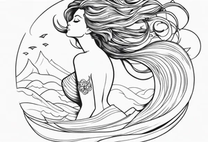 Spirited Mermaid tattoo idea