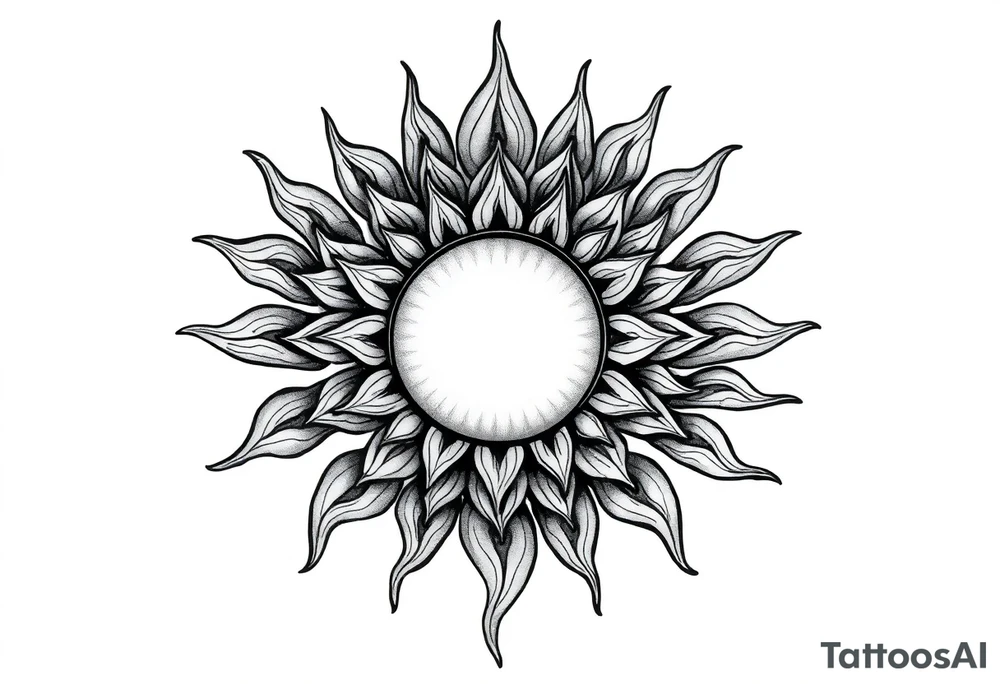 Sun tattoo idea