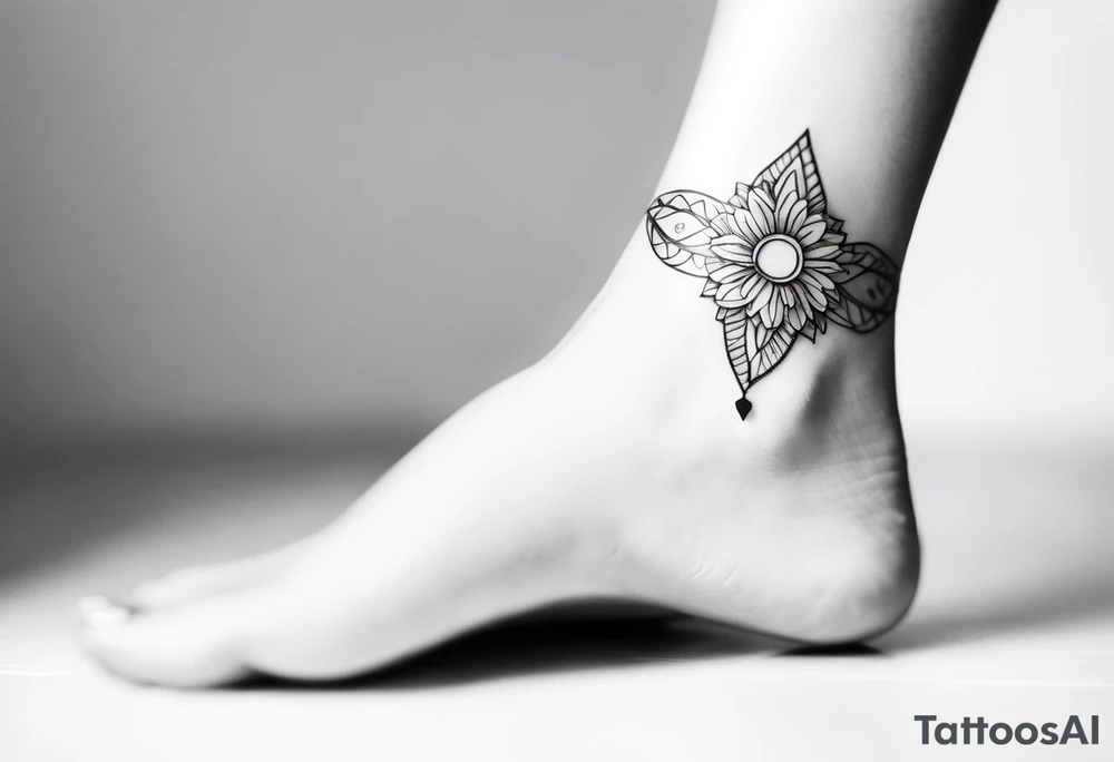 feminine ankle bracelet tattoo tattoo idea