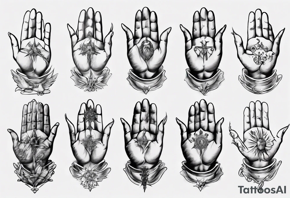 Praying hands tattoo idea