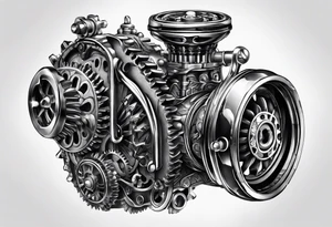 Semi 18 speed gear shift with the same long hall. tattoo idea