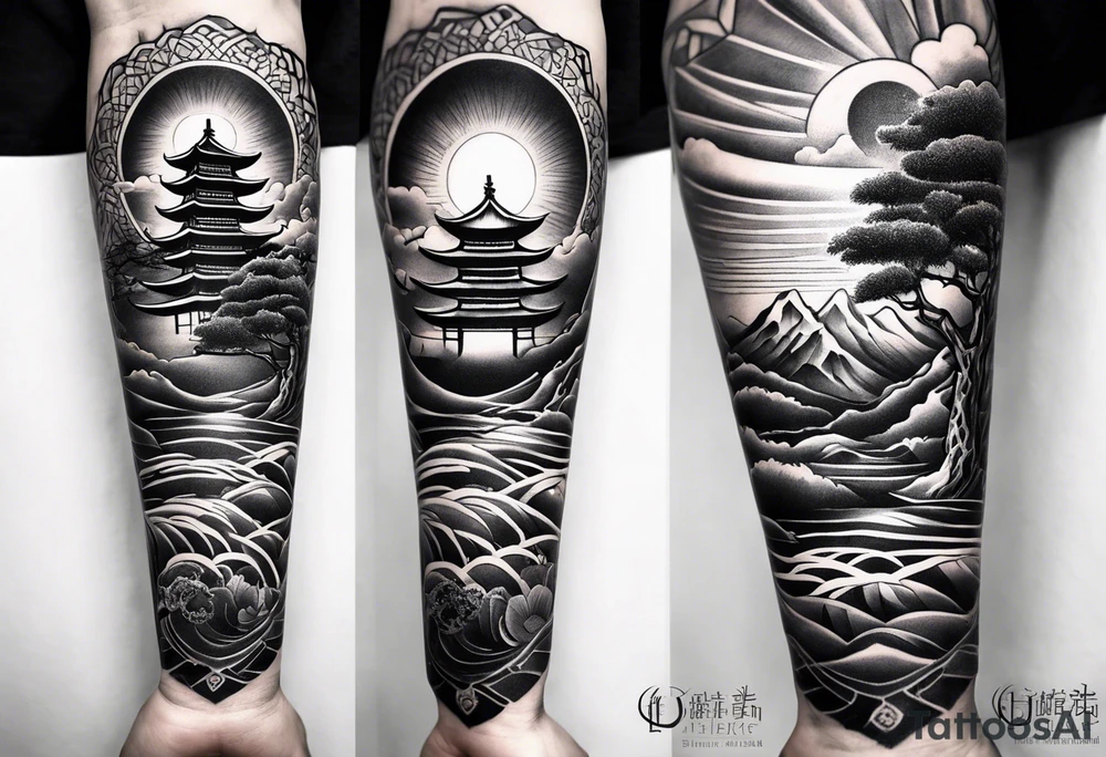 Reincarnation long forearm tattoo tattoo idea