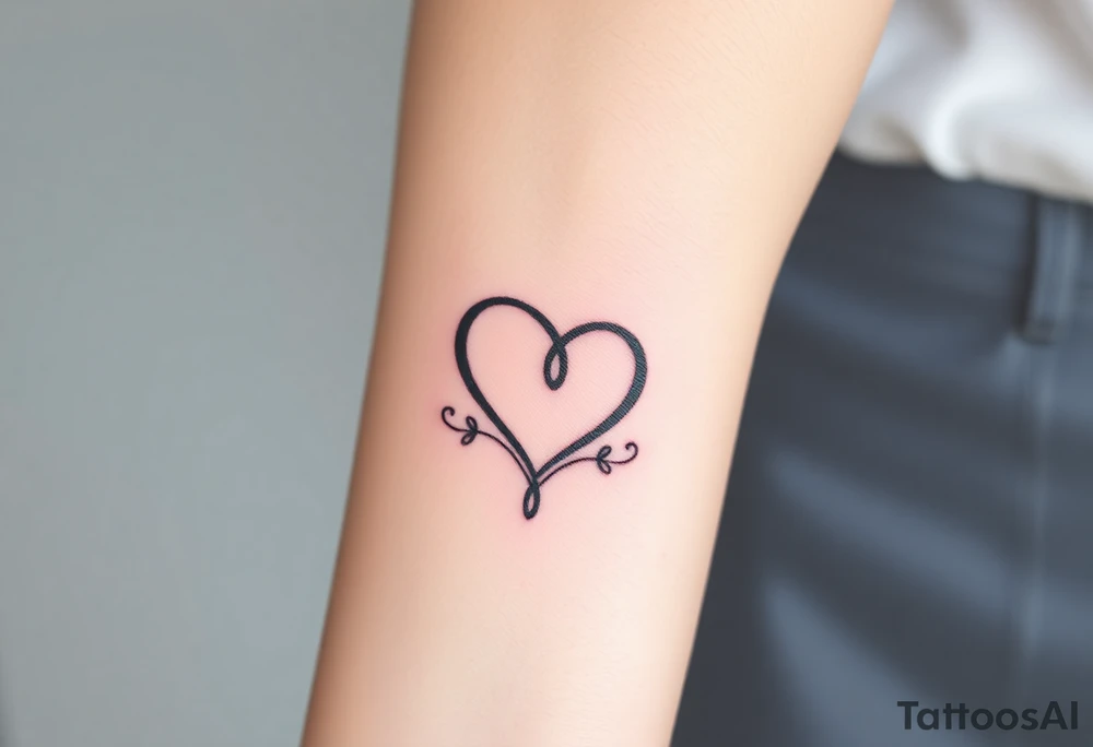 A double infinity symbol, with one loop representing the couple and the other the family, intertwined with a heart tattoo idea