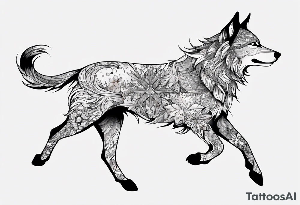 Constellation, animal, snowflake tattoo idea