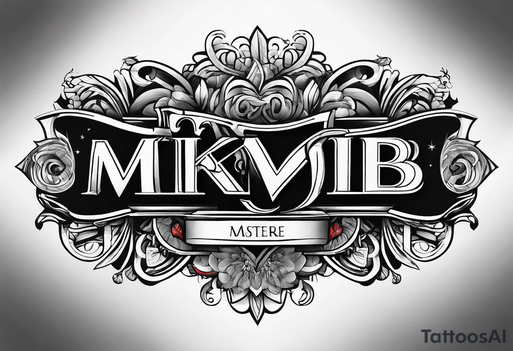 wrist tattoo with 
letters 
MKB tattoo idea