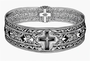 Bracelet with cross make it Coptic tattoo and simple tattoo idea