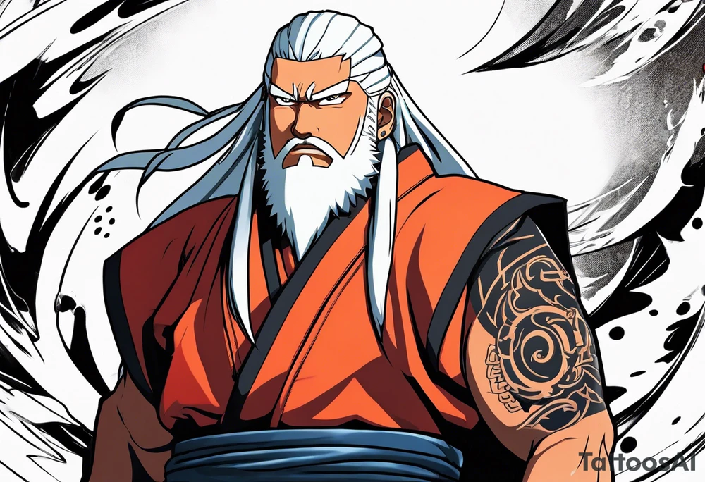 Sage mode jiraiya from the anime naruto tattoo idea