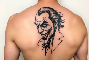 Dc comics villain the joker left back side of forearm tattoo idea