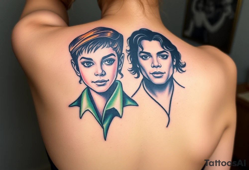Peter Pan and
 Michael Jackson. tattoo idea