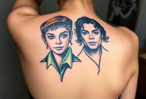 Peter Pan and
 Michael Jackson. tattoo idea