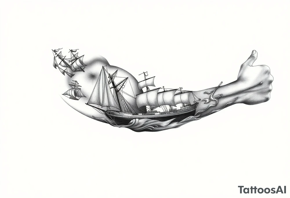 Ships are safest in harbor, but that’s not where built for tattoo idea