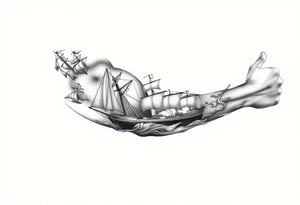 Ships are safest in harbor, but that’s not where built for tattoo idea