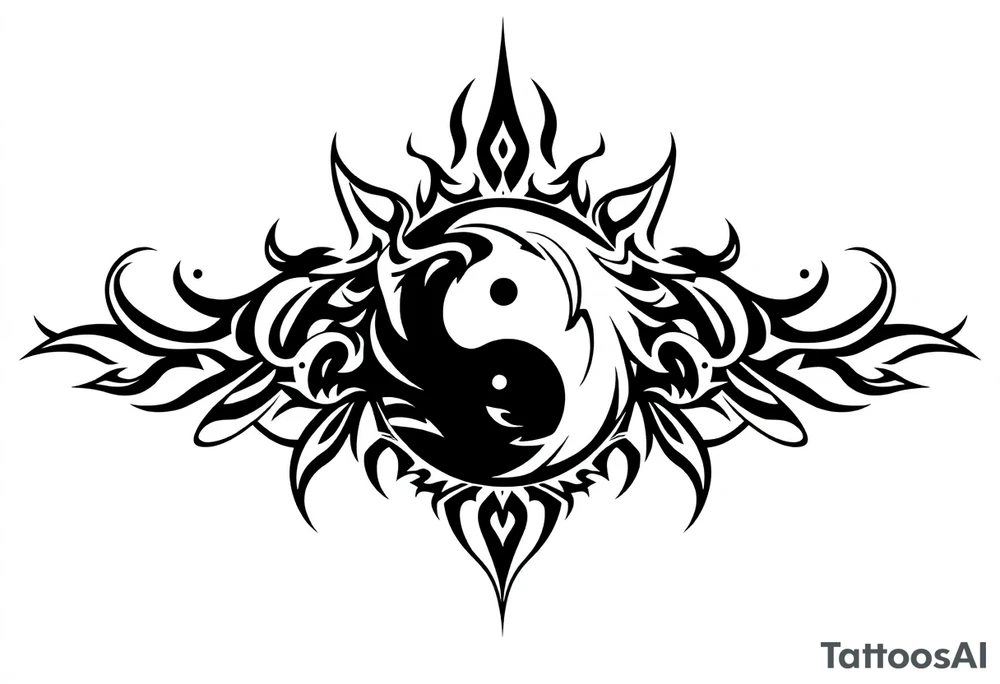 futebol, musica, Yin yang e dragão tattoo idea