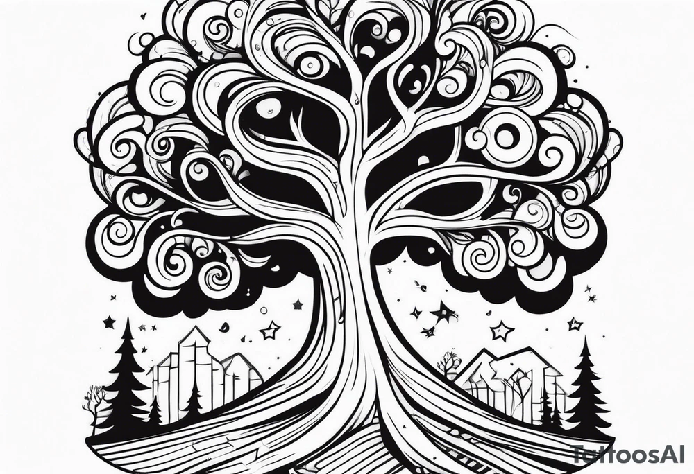 Tree standing in it's own tattoo idea
