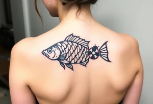 Beta fish with ladybug tattoo idea