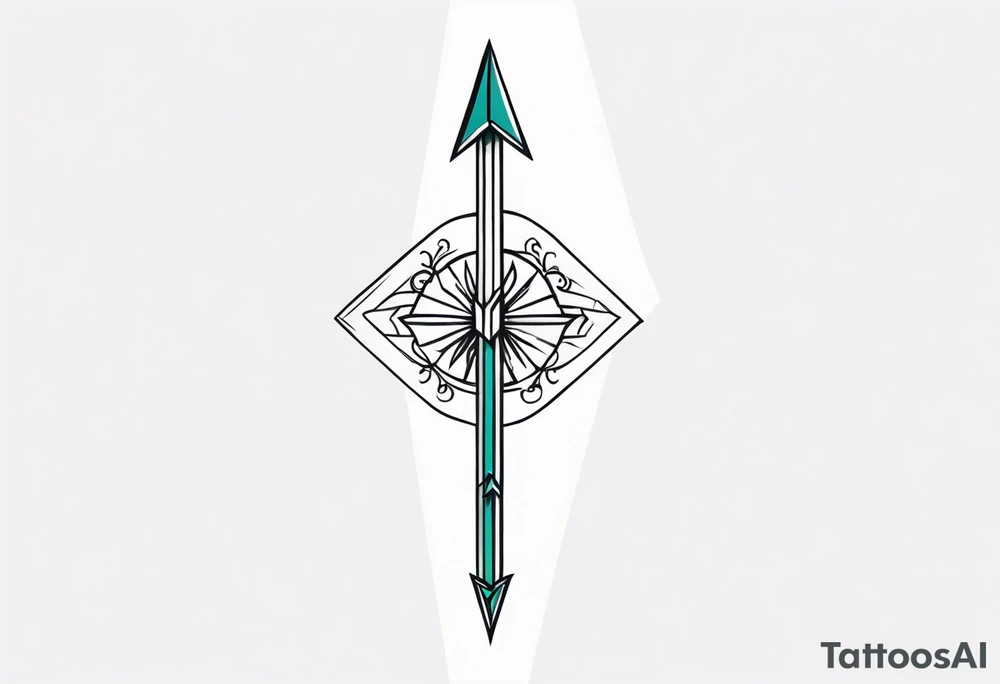 Simple Vertical Arrow tattoo idea