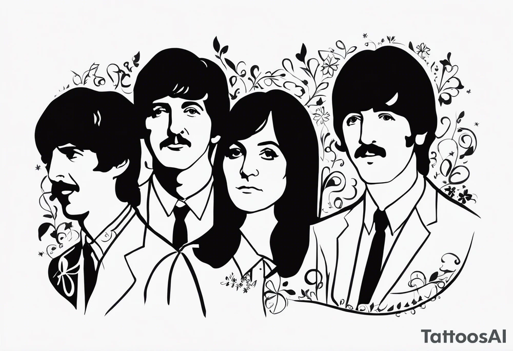 The Beatles band song let it be for my nana violet who passed away tattoo idea