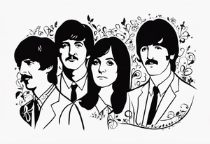 The Beatles band song let it be for my nana violet who passed away tattoo idea