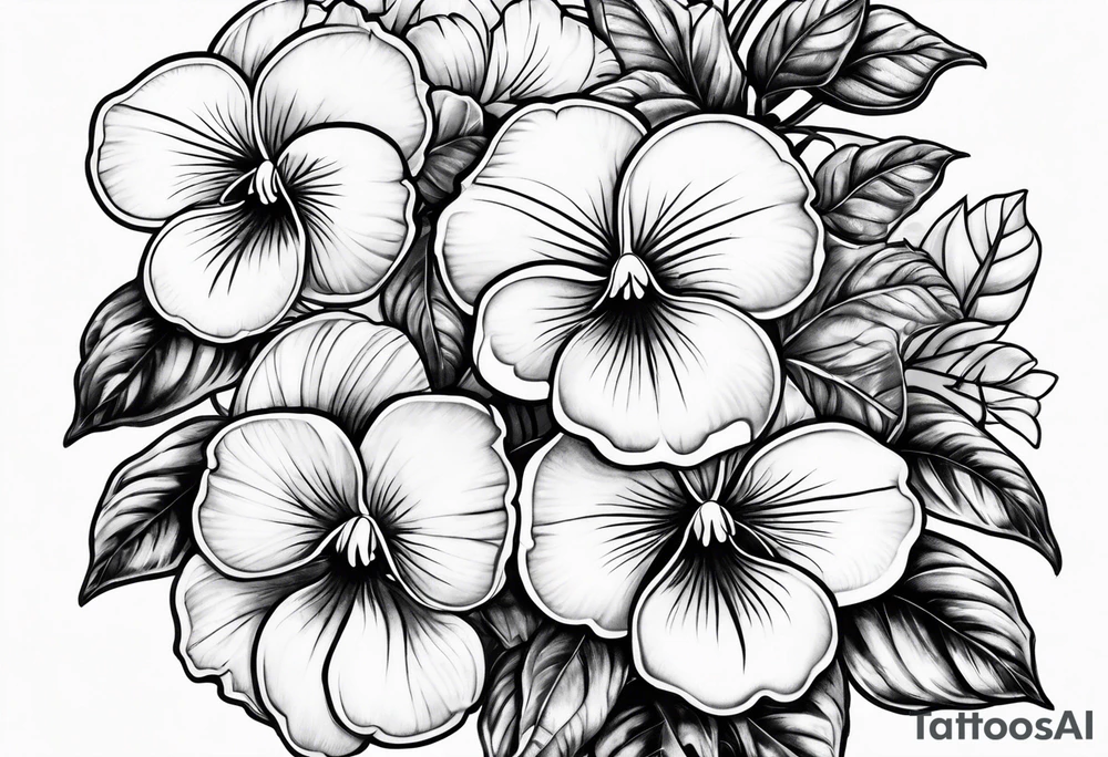 Violets tattoo idea