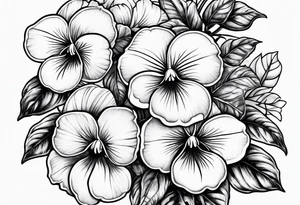 Violets tattoo idea