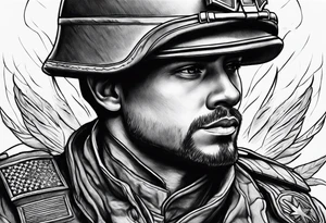 Fallen soldier memorial tattoo idea