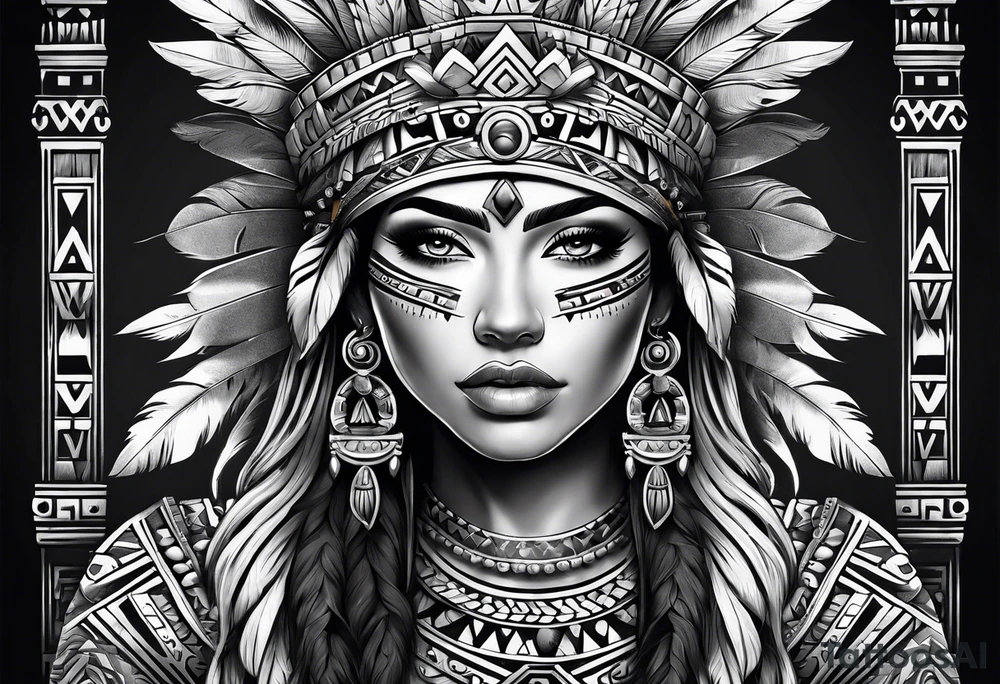 Aztec princess tattoo idea