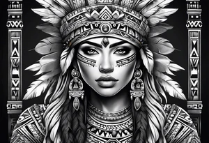 Aztec princess tattoo idea