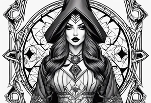 Gothic toon like neo transgender greydcslr witch demon tattoo idea