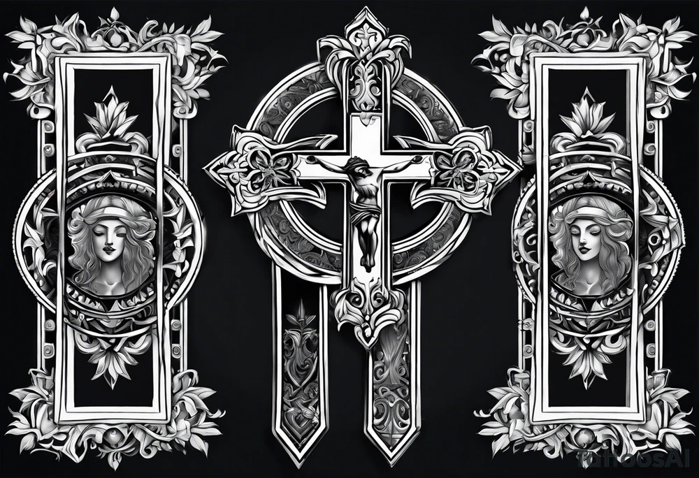 Traditional Crucifix tattoo idea