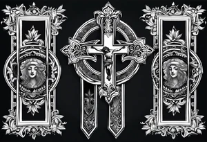 Traditional Crucifix tattoo idea