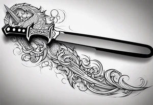 Valhalla  dragon sword tattoo idea