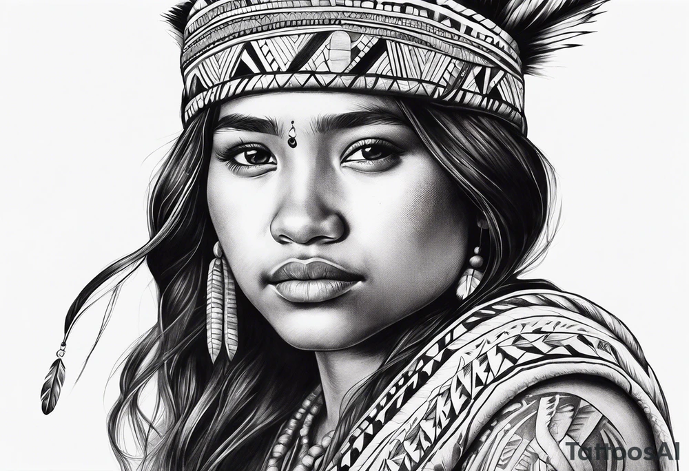 Indigenous girl with father tattoo idea
