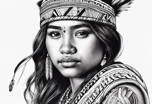Indigenous girl with father tattoo idea