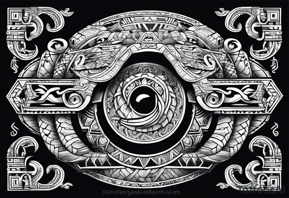 Aztec snake tattoo idea