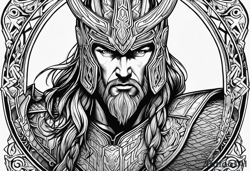 Thor Odin Loki tattoo idea