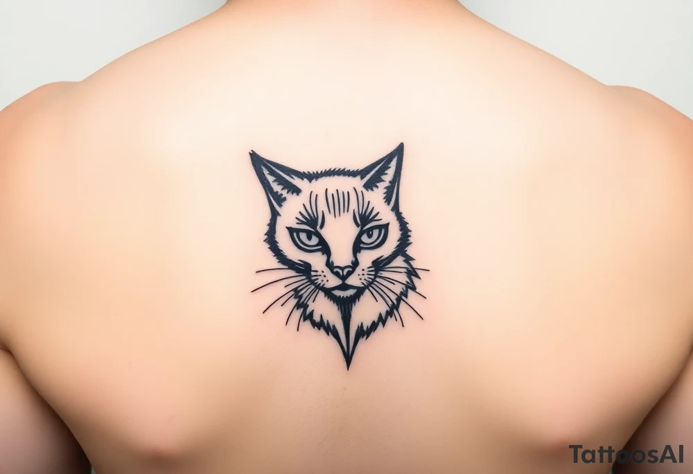 black cat tattoo idea