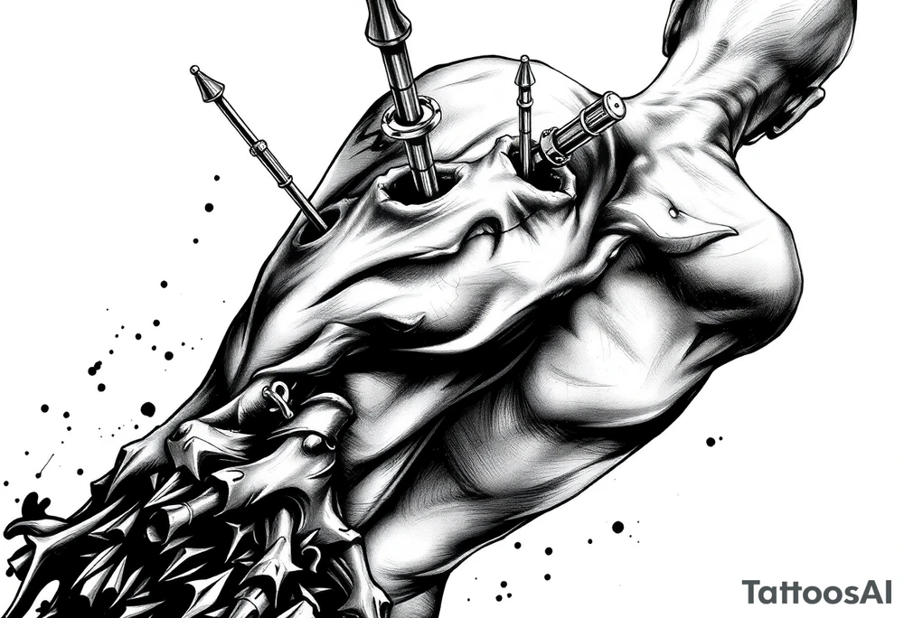 Stabbed in the back tattoo idea