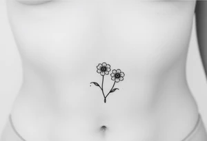 both january birth flowers that are dainty and fine line and small tattoo idea