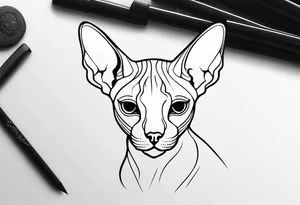 sphynx cat tattoo idea