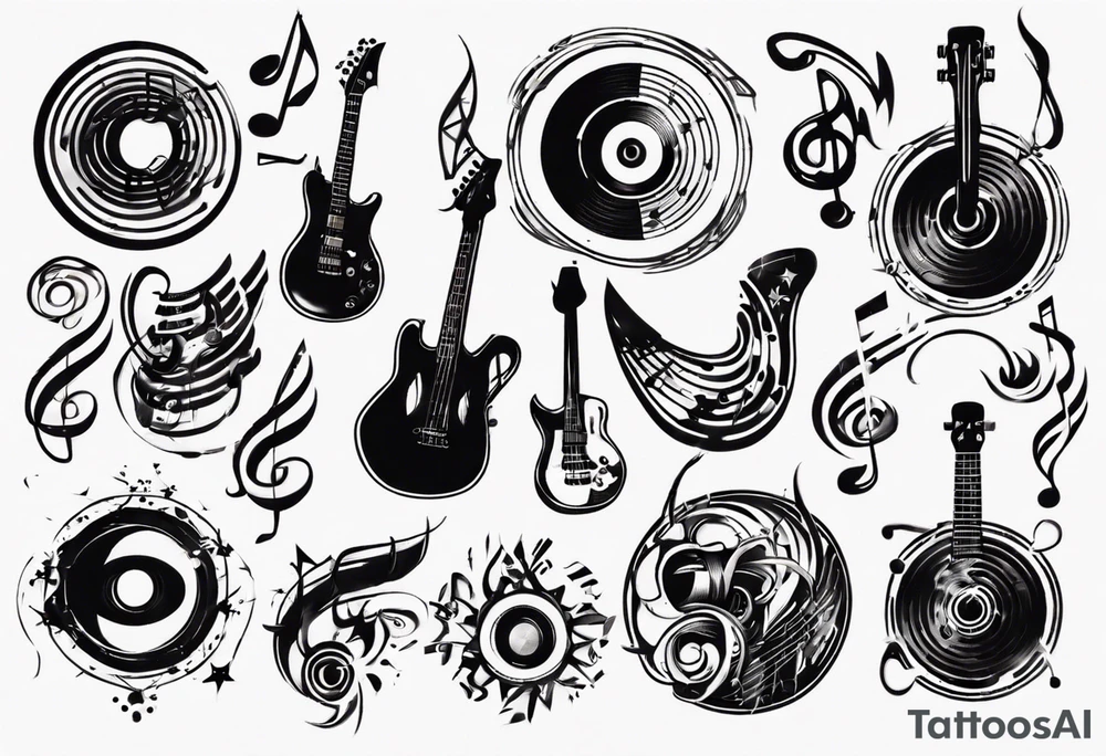 music sound tattoo idea