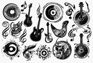 music sound tattoo idea
