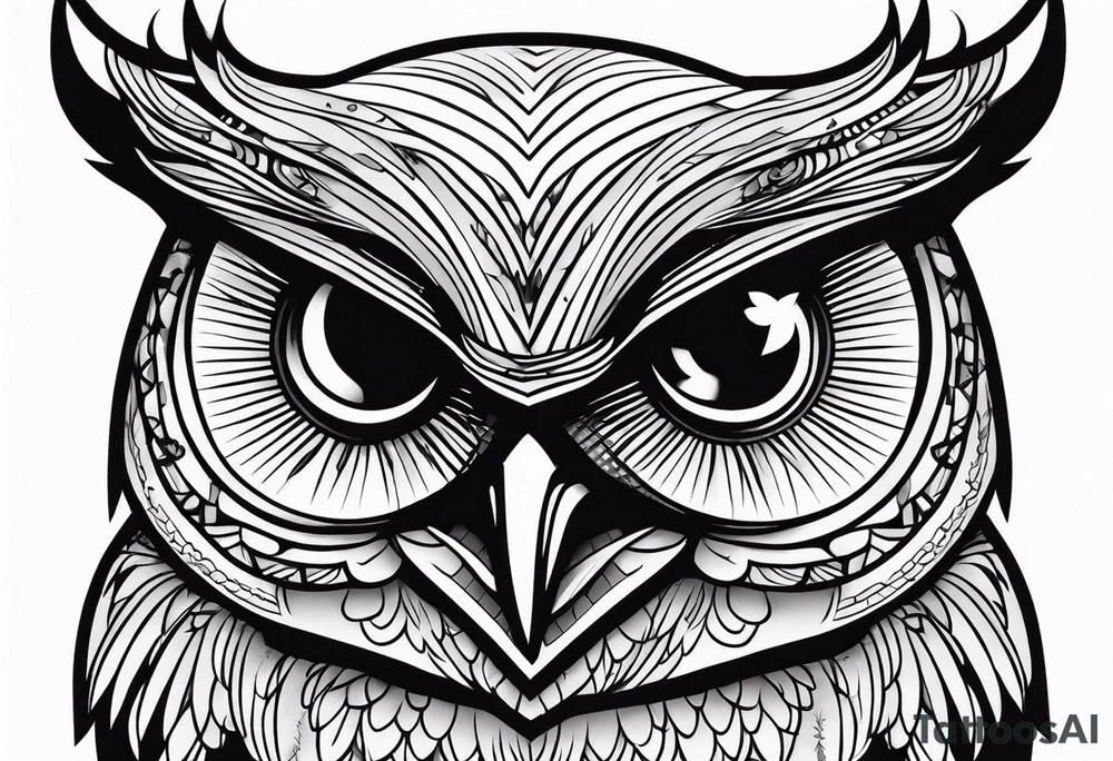 Owl close up tattoo idea