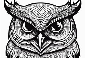 Owl close up tattoo idea